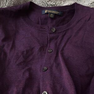 Brooks Brothers Deep Purple women’s Cardigan xs extra Fine Merino